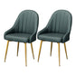 Nordic Metal Dining Room Armchairs Upholstered Linen Fabric Chairs for Restaurant Blackish Green 2 Piece Set Clearhalo ' kitchen&dining_furn' 'Dining Chairs' 'Dining Tables & Seating' 'dining_chair' 'furn' 'furn_dining_chair' 'Furniture' 'furniture_dining_chair' 'Kitchen & Dining Furniture' 'kitchen' 4008514