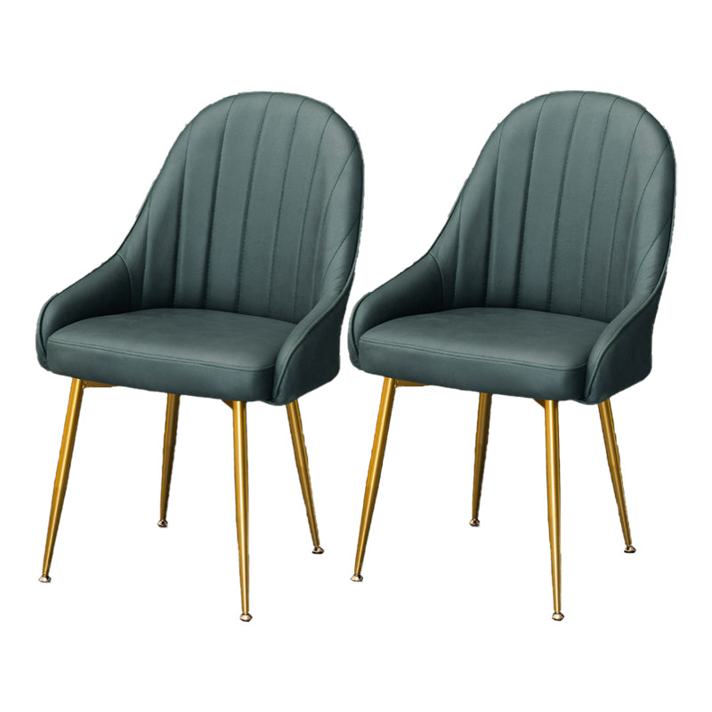 Nordic Metal Dining Room Armchairs Upholstered Linen Fabric Chairs for Restaurant Blackish Green 2 Piece Set Clearhalo ' kitchen&dining_furn' 'Dining Chairs' 'Dining Tables & Seating' 'dining_chair' 'furn' 'furn_dining_chair' 'Furniture' 'furniture_dining_chair' 'Kitchen & Dining Furniture' 'kitchen' 4008514