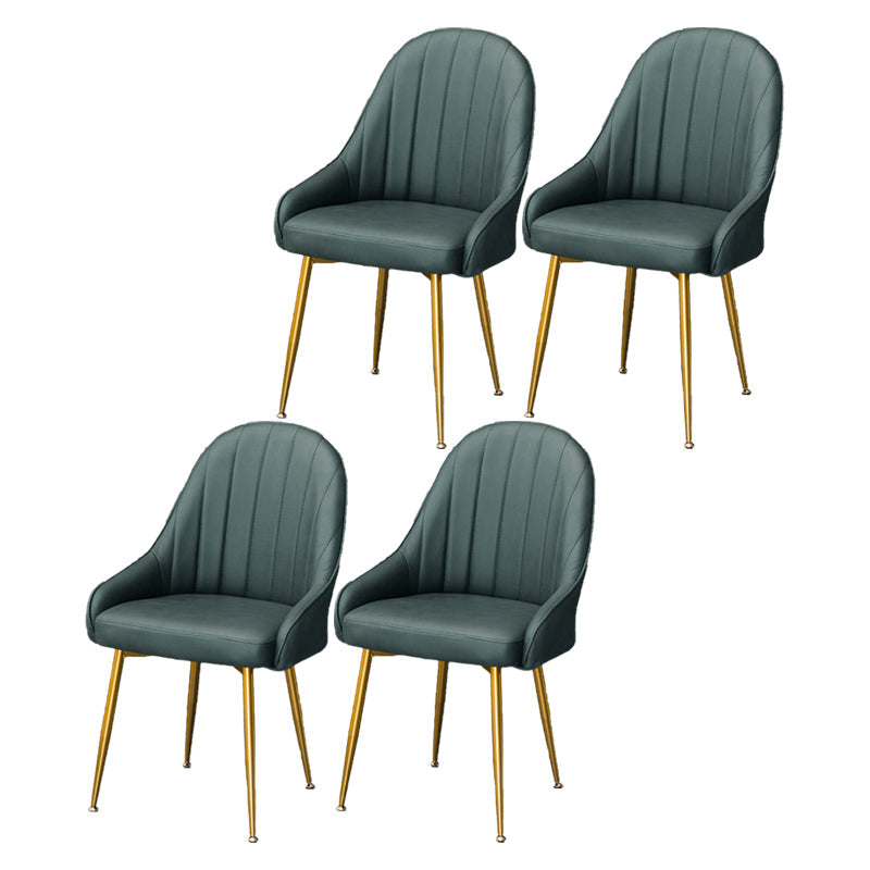 Nordic Metal Dining Room Armchairs Upholstered Linen Fabric Chairs for Restaurant Blackish Green 4 Piece Set Clearhalo ' kitchen&dining_furn' 'Dining Chairs' 'Dining Tables & Seating' 'dining_chair' 'furn' 'furn_dining_chair' 'Furniture' 'furniture_dining_chair' 'Kitchen & Dining Furniture' 'kitchen' 4008515