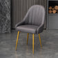 Nordic Metal Dining Room Armchairs Upholstered Linen Fabric Chairs for Restaurant Dark Gray 1 Piece Clearhalo ' kitchen&dining_furn' 'Dining Chairs' 'Dining Tables & Seating' 'dining_chair' 'furn' 'furn_dining_chair' 'Furniture' 'furniture_dining_chair' 'Kitchen & Dining Furniture' 'kitchen' 4008519