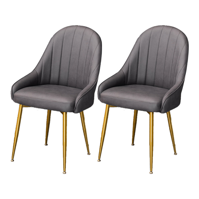 Nordic Metal Dining Room Armchairs Upholstered Linen Fabric Chairs for Restaurant Dark Gray 2 Piece Set Clearhalo ' kitchen&dining_furn' 'Dining Chairs' 'Dining Tables & Seating' 'dining_chair' 'furn' 'furn_dining_chair' 'Furniture' 'furniture_dining_chair' 'Kitchen & Dining Furniture' 'kitchen' 4008520