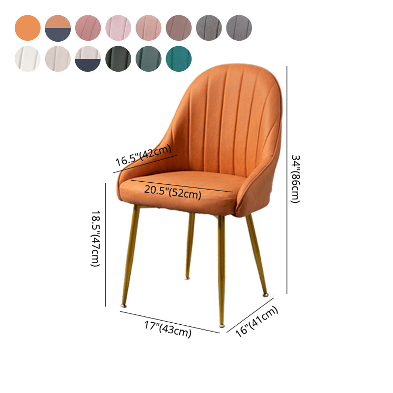 Nordic Metal Dining Room Armchairs Upholstered Linen Fabric Chairs for Restaurant Clearhalo ' kitchen&dining_furn' 'Dining Chairs' 'Dining Tables & Seating' 'dining_chair' 'furn' 'furn_dining_chair' 'Furniture' 'furniture_dining_chair' 'Kitchen & Dining Furniture' 'kitchen' 4008531