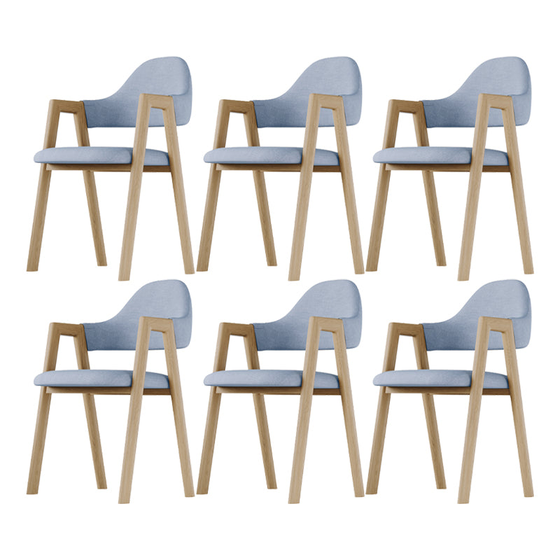 Modern Indoor-Outdoor Metal Dining Room Side Chair Open Back Dining Side Chair with Arm Blue 6 Piece Set Clearhalo ' kitchen&dining_furn' 'Dining Chairs' 'Dining Tables & Seating' 'dining_chair' 'furn' 'furn_dining_chair' 'Furniture' 'furniture_dining_chair' 'Kitchen & Dining Furniture' 'kitchen' 4008542