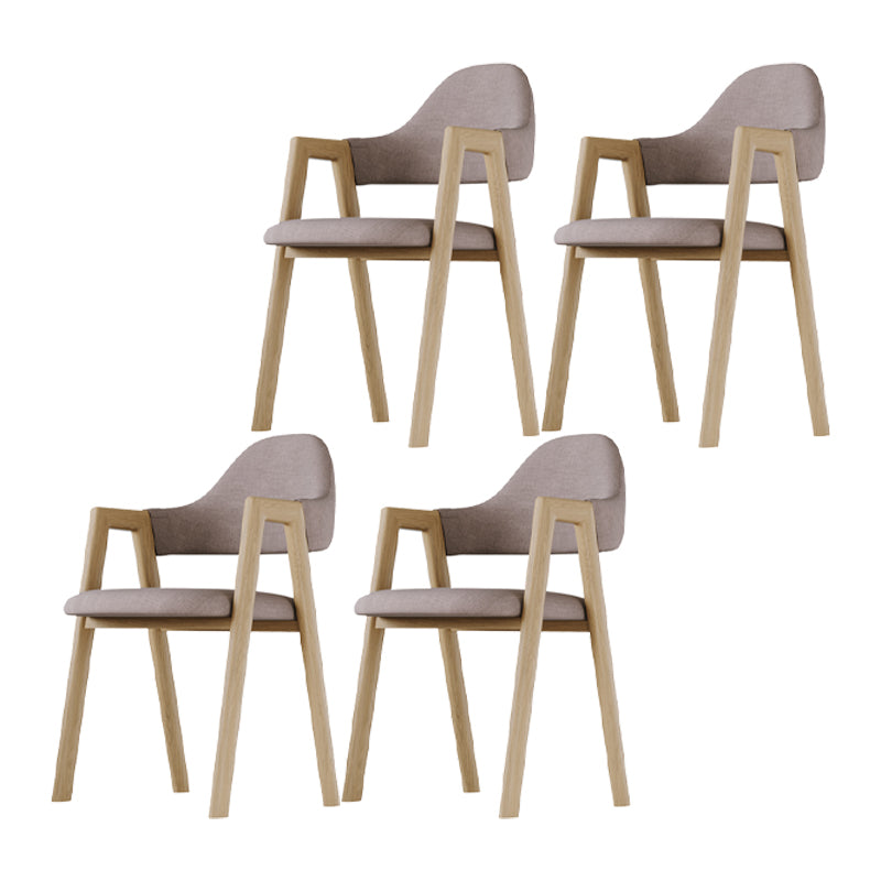 Modern Indoor-Outdoor Metal Dining Room Side Chair Open Back Dining Side Chair with Arm Coffee 4 Piece Set Clearhalo ' kitchen&dining_furn' 'Dining Chairs' 'Dining Tables & Seating' 'dining_chair' 'furn' 'furn_dining_chair' 'Furniture' 'furniture_dining_chair' 'Kitchen & Dining Furniture' 'kitchen' 4008552