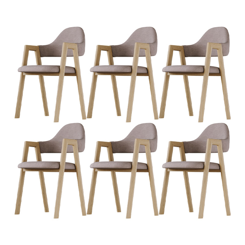 Modern Indoor-Outdoor Metal Dining Room Side Chair Open Back Dining Side Chair with Arm Coffee 6 Piece Set Clearhalo ' kitchen&dining_furn' 'Dining Chairs' 'Dining Tables & Seating' 'dining_chair' 'furn' 'furn_dining_chair' 'Furniture' 'furniture_dining_chair' 'Kitchen & Dining Furniture' 'kitchen' 4008553