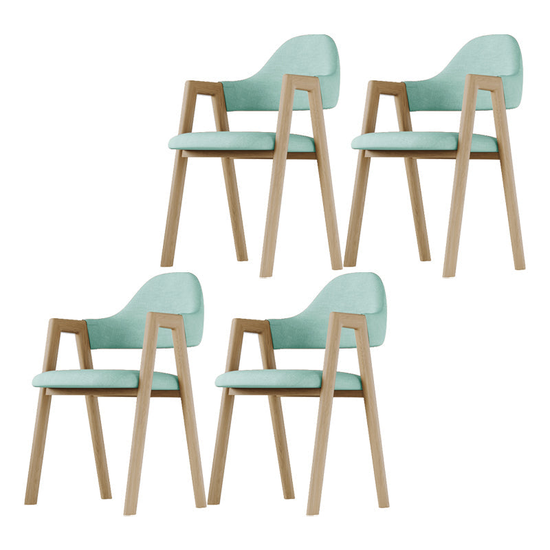 Modern Indoor-Outdoor Metal Dining Room Side Chair Open Back Dining Side Chair with Arm Light Green 4 Piece Set Clearhalo ' kitchen&dining_furn' 'Dining Chairs' 'Dining Tables & Seating' 'dining_chair' 'furn' 'furn_dining_chair' 'Furniture' 'furniture_dining_chair' 'Kitchen & Dining Furniture' 'kitchen' 4008555