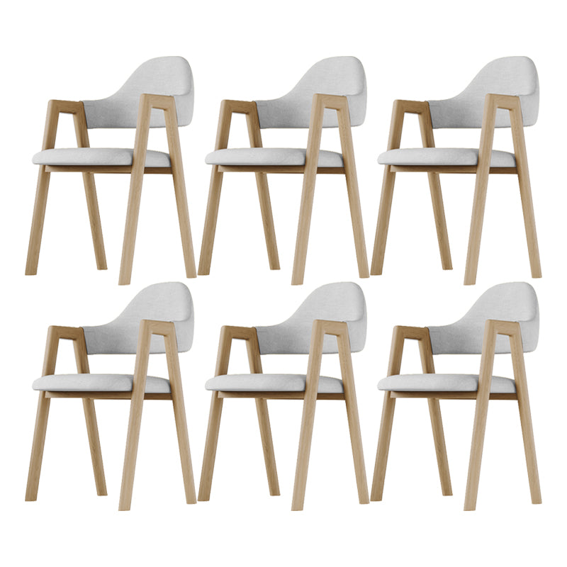 Modern Indoor-Outdoor Metal Dining Room Side Chair Open Back Dining Side Chair with Arm Khaki 6 Piece Set Clearhalo ' kitchen&dining_furn' 'Dining Chairs' 'Dining Tables & Seating' 'dining_chair' 'furn' 'furn_dining_chair' 'Furniture' 'furniture_dining_chair' 'Kitchen & Dining Furniture' 'kitchen' 4008559