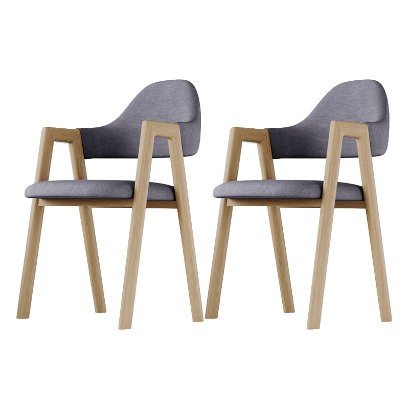 Modern Indoor-Outdoor Metal Dining Room Side Chair Open Back Dining Side Chair with Arm Grey 2 Piece Set Clearhalo ' kitchen&dining_furn' 'Dining Chairs' 'Dining Tables & Seating' 'dining_chair' 'furn' 'furn_dining_chair' 'Furniture' 'furniture_dining_chair' 'Kitchen & Dining Furniture' 'kitchen' 4008560