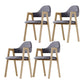 Modern Indoor-Outdoor Metal Dining Room Side Chair Open Back Dining Side Chair with Arm Grey 4 Piece Set Clearhalo ' kitchen&dining_furn' 'Dining Chairs' 'Dining Tables & Seating' 'dining_chair' 'furn' 'furn_dining_chair' 'Furniture' 'furniture_dining_chair' 'Kitchen & Dining Furniture' 'kitchen' 4008561