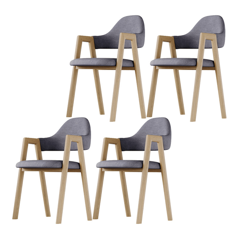 Modern Indoor-Outdoor Metal Dining Room Side Chair Open Back Dining Side Chair with Arm Grey 4 Piece Set Clearhalo ' kitchen&dining_furn' 'Dining Chairs' 'Dining Tables & Seating' 'dining_chair' 'furn' 'furn_dining_chair' 'Furniture' 'furniture_dining_chair' 'Kitchen & Dining Furniture' 'kitchen' 4008561