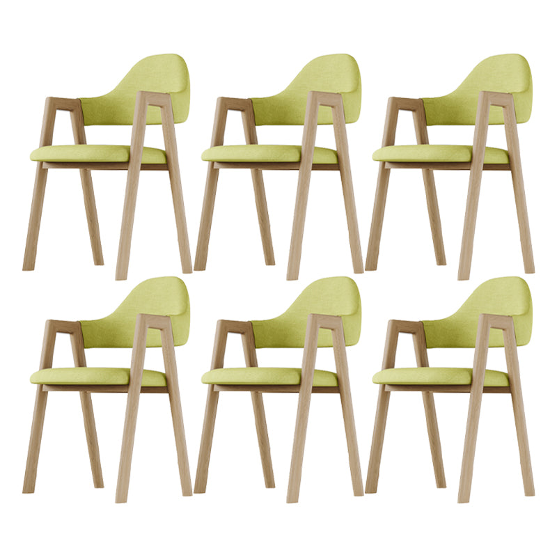 Modern Indoor-Outdoor Metal Dining Room Side Chair Open Back Dining Side Chair with Arm Green 6 Piece Set Clearhalo ' kitchen&dining_furn' 'Dining Chairs' 'Dining Tables & Seating' 'dining_chair' 'furn' 'furn_dining_chair' 'Furniture' 'furniture_dining_chair' 'Kitchen & Dining Furniture' 'kitchen' 4008565