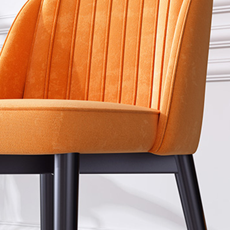 Scandinavian Style Dining Chair Metal Leather Dining Room Solid Back Chair Clearhalo ' kitchen&dining_furn' 'Dining Chairs' 'Dining Tables & Seating' 'dining_chair' 'furn' 'furn_dining_chair' 'Furniture' 'furniture_dining_chair' 'Kitchen & Dining Furniture' 'kitchen' 4008580