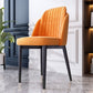 Scandinavian Style Dining Chair Metal Leather Dining Room Solid Back Chair Orange 1 Piece Black Clearhalo ' kitchen&dining_furn' 'Dining Chairs' 'Dining Tables & Seating' 'dining_chair' 'furn' 'furn_dining_chair' 'Furniture' 'furniture_dining_chair' 'Kitchen & Dining Furniture' 'kitchen' 4008588