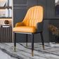 Scandinavian Style Metal Dining Chair Dining Room Solid Back Chair with Arm Gray-Orange 1 Piece Clearhalo ' kitchen&dining_furn' 'Dining Chairs' 'Dining Tables & Seating' 'dining_chair' 'furn' 'furn_dining_chair' 'Furniture' 'furniture_dining_chair' 'Kitchen & Dining Furniture' 'kitchen' 4008614