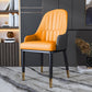 Metal Scandinavian Style Dining Side Chair Dining Room Padded Solid Back Chair with Arm Gray-Orange 1 Piece Clearhalo ' kitchen&dining_furn' 'Dining Chairs' 'Dining Tables & Seating' 'dining_chair' 'furn' 'furn_dining_chair' 'Furniture' 'furniture_dining_chair' 'Kitchen & Dining Furniture' 'kitchen' 4008628