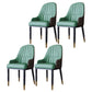 Metal Scandinavian Style Dining Side Chair Dining Room Padded Solid Back Chair with Arm Green-Coffee 4 Piece Set Clearhalo ' kitchen&dining_furn' 'Dining Chairs' 'Dining Tables & Seating' 'dining_chair' 'furn' 'furn_dining_chair' 'Furniture' 'furniture_dining_chair' 'Kitchen & Dining Furniture' 'kitchen' 4008647