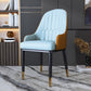 Metal Scandinavian Style Dining Side Chair Dining Room Padded Solid Back Chair with Arm Blue-Orange 1 Piece Clearhalo ' kitchen&dining_furn' 'Dining Chairs' 'Dining Tables & Seating' 'dining_chair' 'furn' 'furn_dining_chair' 'Furniture' 'furniture_dining_chair' 'Kitchen & Dining Furniture' 'kitchen' 4008648