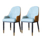 Metal Scandinavian Style Dining Side Chair Dining Room Padded Solid Back Chair with Arm Blue-Orange 2 Piece Set Clearhalo ' kitchen&dining_furn' 'Dining Chairs' 'Dining Tables & Seating' 'dining_chair' 'furn' 'furn_dining_chair' 'Furniture' 'furniture_dining_chair' 'Kitchen & Dining Furniture' 'kitchen' 4008649