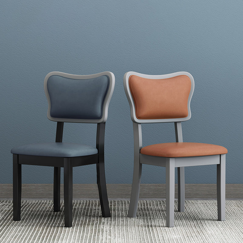 Home Scandinavian Side Chair Wood Upholstered Open Back Dining Room Chair (Set of 2) Clearhalo ' kitchen&dining_furn' 'Dining Chairs' 'Dining Tables & Seating' 'dining_chair' 'furn' 'furn_dining_chair' 'Furniture' 'furniture_dining_chair' 'Kitchen & Dining Furniture' 'kitchen' 4008670