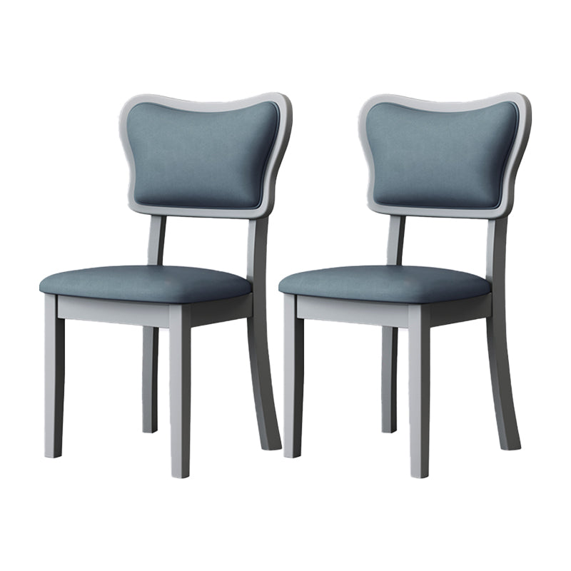 Home Scandinavian Side Chair Wood Upholstered Open Back Dining Room Chair (Set of 2) Gray-Blue Gray Clearhalo ' kitchen&dining_furn' 'Dining Chairs' 'Dining Tables & Seating' 'dining_chair' 'furn' 'furn_dining_chair' 'Furniture' 'furniture_dining_chair' 'Kitchen & Dining Furniture' 'kitchen' 4008677
