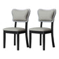 Home Scandinavian Side Chair Wood Upholstered Open Back Dining Room Chair (Set of 2) Off-White Black Clearhalo ' kitchen&dining_furn' 'Dining Chairs' 'Dining Tables & Seating' 'dining_chair' 'furn' 'furn_dining_chair' 'Furniture' 'furniture_dining_chair' 'Kitchen & Dining Furniture' 'kitchen' 4008685