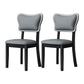Home Scandinavian Side Chair Wood Upholstered Open Back Dining Room Chair (Set of 2) Grey Black Clearhalo ' kitchen&dining_furn' 'Dining Chairs' 'Dining Tables & Seating' 'dining_chair' 'furn' 'furn_dining_chair' 'Furniture' 'furniture_dining_chair' 'Kitchen & Dining Furniture' 'kitchen' 4008688