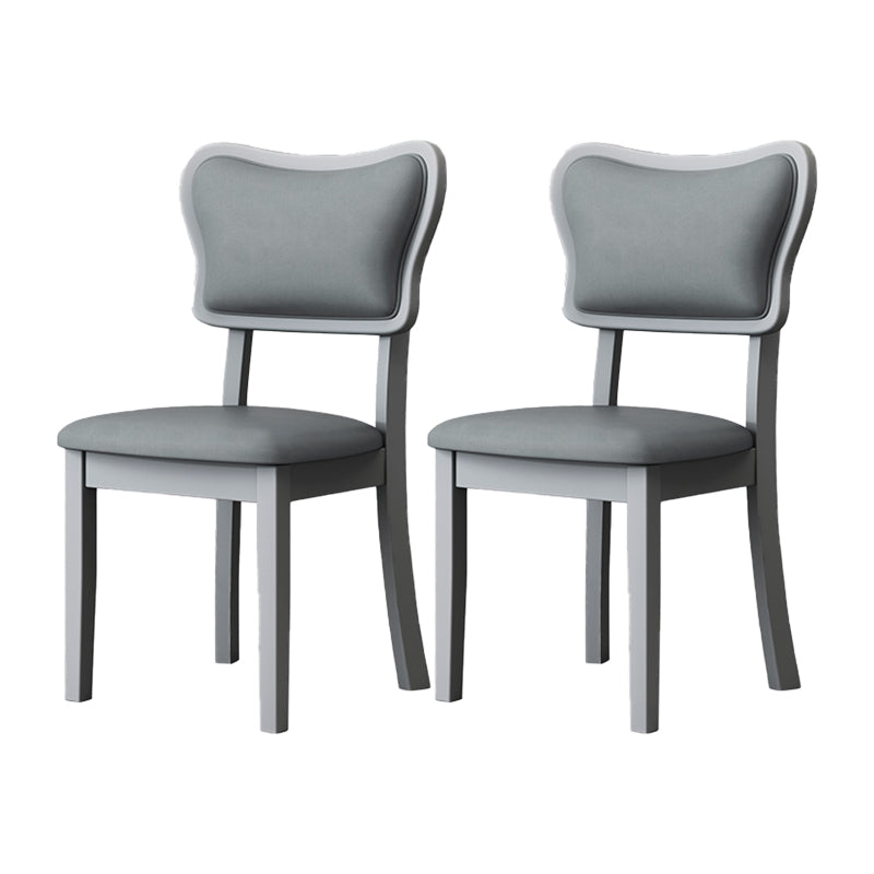 Home Scandinavian Side Chair Wood Upholstered Open Back Dining Room Chair (Set of 2) Grey Gray Clearhalo ' kitchen&dining_furn' 'Dining Chairs' 'Dining Tables & Seating' 'dining_chair' 'furn' 'furn_dining_chair' 'Furniture' 'furniture_dining_chair' 'Kitchen & Dining Furniture' 'kitchen' 4008689