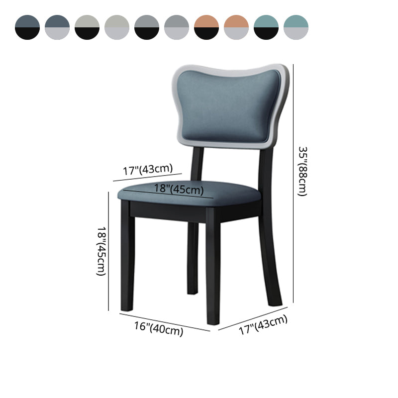 Home Scandinavian Side Chair Wood Upholstered Open Back Dining Room Chair (Set of 2) Clearhalo ' kitchen&dining_furn' 'Dining Chairs' 'Dining Tables & Seating' 'dining_chair' 'furn' 'furn_dining_chair' 'Furniture' 'furniture_dining_chair' 'Kitchen & Dining Furniture' 'kitchen' 4008690