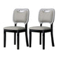 Indoor Scandinavian Side Chair Wood Upholstered Open Back Dining Room Chair (Set of 2) Off-White Black Clearhalo ' kitchen&dining_furn' 'Dining Chairs' 'Dining Tables & Seating' 'dining_chair' 'furn' 'furn_dining_chair' 'Furniture' 'furniture_dining_chair' 'Kitchen & Dining Furniture' 'kitchen' 4008693