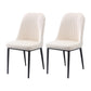 Scandinavian Indoor Side Chair Parsons Back Metal Upholstered Dining Room Chair Off-White 2 Piece Set Black Clearhalo ' kitchen&dining_furn' 'Dining Chairs' 'Dining Tables & Seating' 'dining_chair' 'furn' 'furn_dining_chair' 'Furniture' 'furniture_dining_chair' 'Kitchen & Dining Furniture' 'kitchen' 4008710