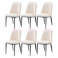 Scandinavian Indoor Side Chair Parsons Back Metal Upholstered Dining Room Chair Off-White 6 Piece Set Black Clearhalo ' kitchen&dining_furn' 'Dining Chairs' 'Dining Tables & Seating' 'dining_chair' 'furn' 'furn_dining_chair' 'Furniture' 'furniture_dining_chair' 'Kitchen & Dining Furniture' 'kitchen' 4008713