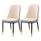 Scandinavian Indoor Side Chair Parsons Back Metal Upholstered Dining Room Chair Gray-White 2 Piece Set Brass Gold Clearhalo ' kitchen&dining_furn' 'Dining Chairs' 'Dining Tables & Seating' 'dining_chair' 'furn' 'furn_dining_chair' 'Furniture' 'furniture_dining_chair' 'Kitchen & Dining Furniture' 'kitchen' 4008722