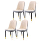 Scandinavian Indoor Side Chair Parsons Back Metal Upholstered Dining Room Chair Gray-White 4 Piece Set Brass Gold Clearhalo ' kitchen&dining_furn' 'Dining Chairs' 'Dining Tables & Seating' 'dining_chair' 'furn' 'furn_dining_chair' 'Furniture' 'furniture_dining_chair' 'Kitchen & Dining Furniture' 'kitchen' 4008724