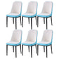 Scandinavian Indoor Side Chair Parsons Back Metal Upholstered Dining Room Chair White-Blue 6 Piece Set Black Clearhalo ' kitchen&dining_furn' 'Dining Chairs' 'Dining Tables & Seating' 'dining_chair' 'furn' 'furn_dining_chair' 'Furniture' 'furniture_dining_chair' 'Kitchen & Dining Furniture' 'kitchen' 4008732