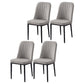 Scandinavian Indoor Side Chair Parsons Back Metal Upholstered Dining Room Chair Dark Gray 4 Piece Set Black Clearhalo ' kitchen&dining_furn' 'Dining Chairs' 'Dining Tables & Seating' 'dining_chair' 'furn' 'furn_dining_chair' 'Furniture' 'furniture_dining_chair' 'Kitchen & Dining Furniture' 'kitchen' 4008743