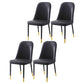 Scandinavian Indoor Side Chair Parsons Back Metal Upholstered Dining Room Chair Black 4 Piece Set Brass Gold Clearhalo ' kitchen&dining_furn' 'Dining Chairs' 'Dining Tables & Seating' 'dining_chair' 'furn' 'furn_dining_chair' 'Furniture' 'furniture_dining_chair' 'Kitchen & Dining Furniture' 'kitchen' 4008752