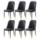 Scandinavian Indoor Side Chair Parsons Back Metal Upholstered Dining Room Chair Black 6 Piece Set Brass Gold Clearhalo ' kitchen&dining_furn' 'Dining Chairs' 'Dining Tables & Seating' 'dining_chair' 'furn' 'furn_dining_chair' 'Furniture' 'furniture_dining_chair' 'Kitchen & Dining Furniture' 'kitchen' 4008753