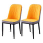 Scandinavian Indoor Side Chair Parsons Back Metal Upholstered Dining Room Chair Gray-Orange 2 Piece Set Black Clearhalo ' kitchen&dining_furn' 'Dining Chairs' 'Dining Tables & Seating' 'dining_chair' 'furn' 'furn_dining_chair' 'Furniture' 'furniture_dining_chair' 'Kitchen & Dining Furniture' 'kitchen' 4008760