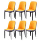 Scandinavian Indoor Side Chair Parsons Back Metal Upholstered Dining Room Chair Gray-Orange 6 Piece Set Black Clearhalo ' kitchen&dining_furn' 'Dining Chairs' 'Dining Tables & Seating' 'dining_chair' 'furn' 'furn_dining_chair' 'Furniture' 'furniture_dining_chair' 'Kitchen & Dining Furniture' 'kitchen' 4008762