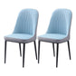 Scandinavian Indoor Side Chair Parsons Back Metal Upholstered Dining Room Chair Blue-Gray 2 Piece Set Black Clearhalo ' kitchen&dining_furn' 'Dining Chairs' 'Dining Tables & Seating' 'dining_chair' 'furn' 'furn_dining_chair' 'Furniture' 'furniture_dining_chair' 'Kitchen & Dining Furniture' 'kitchen' 4008772