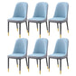 Scandinavian Indoor Side Chair Parsons Back Metal Upholstered Dining Room Chair Blue-Gray 6 Piece Set Brass Gold Clearhalo ' kitchen&dining_furn' 'Dining Chairs' 'Dining Tables & Seating' 'dining_chair' 'furn' 'furn_dining_chair' 'Furniture' 'furniture_dining_chair' 'Kitchen & Dining Furniture' 'kitchen' 4008777
