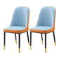 Scandinavian Indoor Side Chair Parsons Back Metal Upholstered Dining Room Chair Orange Blue 2 Piece Set Brass Gold Clearhalo ' kitchen&dining_furn' 'Dining Chairs' 'Dining Tables & Seating' 'dining_chair' 'furn' 'furn_dining_chair' 'Furniture' 'furniture_dining_chair' 'Kitchen & Dining Furniture' 'kitchen' 4008781