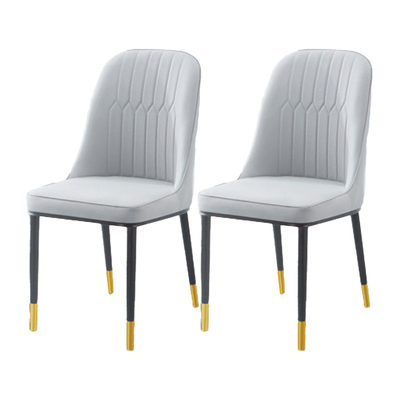 Scandinavian Indoor Side Chair Parsons Back Metal Upholstered Dining Room Chair Grey 2 Piece Set Brass Gold Clearhalo ' kitchen&dining_furn' 'Dining Chairs' 'Dining Tables & Seating' 'dining_chair' 'furn' 'furn_dining_chair' 'Furniture' 'furniture_dining_chair' 'Kitchen & Dining Furniture' 'kitchen' 4008784