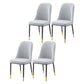 Scandinavian Indoor Side Chair Parsons Back Metal Upholstered Dining Room Chair Grey 4 Piece Set Brass Gold Clearhalo ' kitchen&dining_furn' 'Dining Chairs' 'Dining Tables & Seating' 'dining_chair' 'furn' 'furn_dining_chair' 'Furniture' 'furniture_dining_chair' 'Kitchen & Dining Furniture' 'kitchen' 4008785