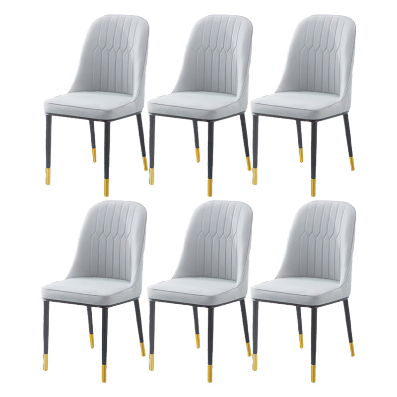 Scandinavian Indoor Side Chair Parsons Back Metal Upholstered Dining Room Chair Grey 6 Piece Set Brass Gold Clearhalo ' kitchen&dining_furn' 'Dining Chairs' 'Dining Tables & Seating' 'dining_chair' 'furn' 'furn_dining_chair' 'Furniture' 'furniture_dining_chair' 'Kitchen & Dining Furniture' 'kitchen' 4008786