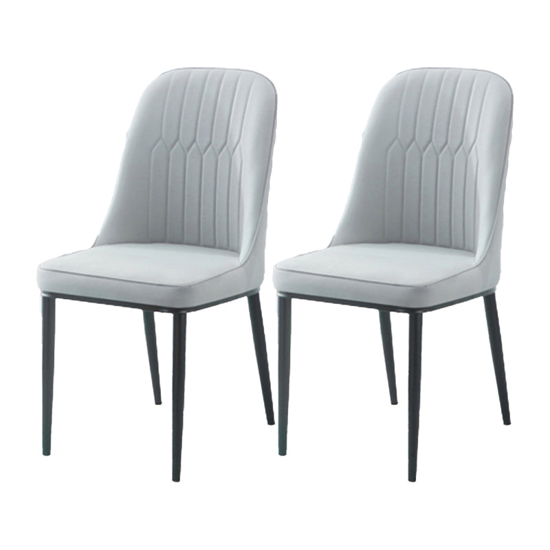 Scandinavian Indoor Side Chair Parsons Back Metal Upholstered Dining Room Chair Grey 2 Piece Set Black Clearhalo ' kitchen&dining_furn' 'Dining Chairs' 'Dining Tables & Seating' 'dining_chair' 'furn' 'furn_dining_chair' 'Furniture' 'furniture_dining_chair' 'Kitchen & Dining Furniture' 'kitchen' 4008787