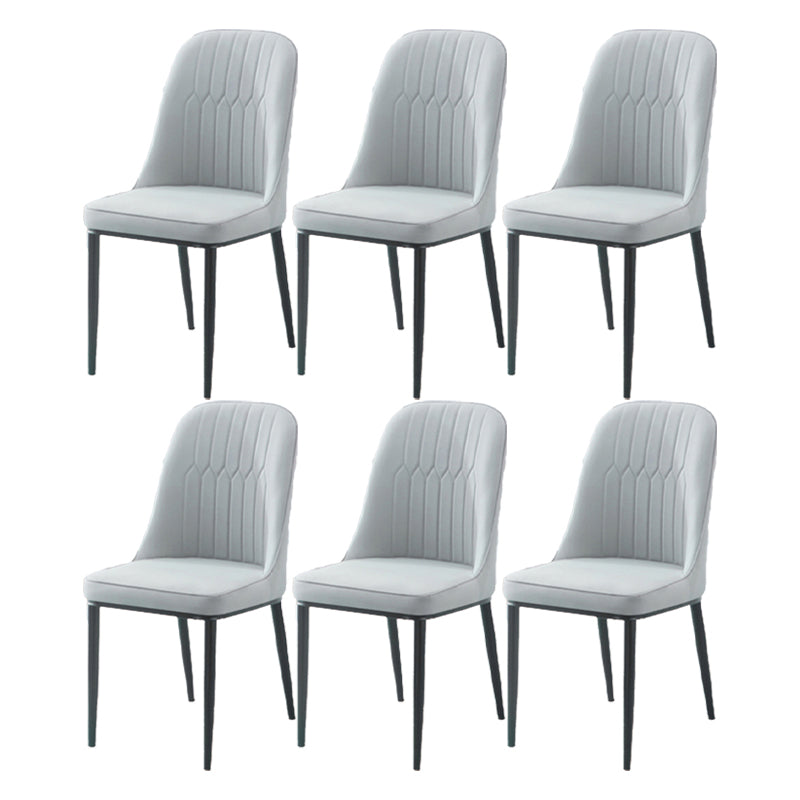 Scandinavian Indoor Side Chair Parsons Back Metal Upholstered Dining Room Chair Grey 6 Piece Set Black Clearhalo ' kitchen&dining_furn' 'Dining Chairs' 'Dining Tables & Seating' 'dining_chair' 'furn' 'furn_dining_chair' 'Furniture' 'furniture_dining_chair' 'Kitchen & Dining Furniture' 'kitchen' 4008789