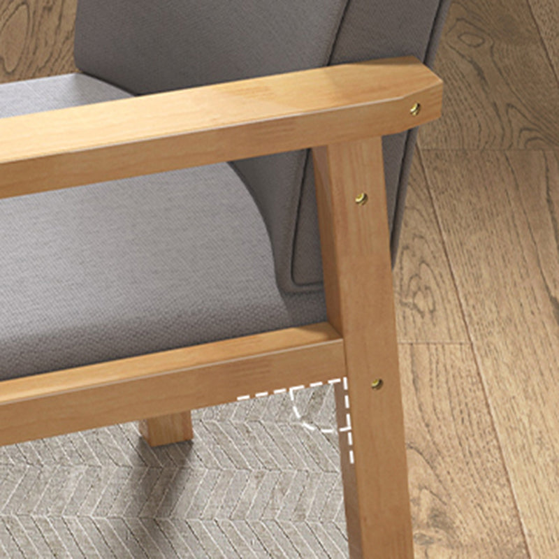 Contemporary Indoor Arm Chair Solid Back Upholstered Wood Single Dining Room Chair Clearhalo ' kitchen&dining_furn' 'Dining Chairs' 'Dining Tables & Seating' 'dining_chair' 'furn' 'furn_dining_chair' 'Furniture' 'furniture_dining_chair' 'Kitchen & Dining Furniture' 'kitchen' 4008801