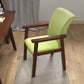 Contemporary Indoor Arm Chair Solid Back Upholstered Wood Single Dining Room Chair Green Walnut Clearhalo ' kitchen&dining_furn' 'Dining Chairs' 'Dining Tables & Seating' 'dining_chair' 'furn' 'furn_dining_chair' 'Furniture' 'furniture_dining_chair' 'Kitchen & Dining Furniture' 'kitchen' 4008811