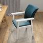 Indoor Contemporary Arm Chair Solid Back Upholstered Wood Single Dining Room Chair Blue White Clearhalo ' kitchen&dining_furn' 'Dining Chairs' 'Dining Tables & Seating' 'dining_chair' 'furn' 'furn_dining_chair' 'Furniture' 'furniture_dining_chair' 'Kitchen & Dining Furniture' 'kitchen' 4008825